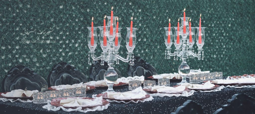 نمونه میزهای دیزاین شده برای مجالس توسط تشریفات عرفانی قزوین